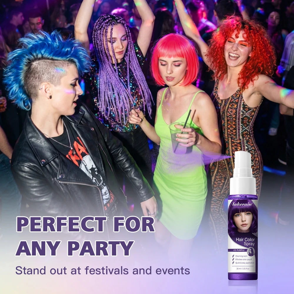Hair Color Spray Instant Hair Dye One-Time Temporary Washable DIY Hair Chalk Multi Color Party Cosplay Makeup Styling Oasis Select