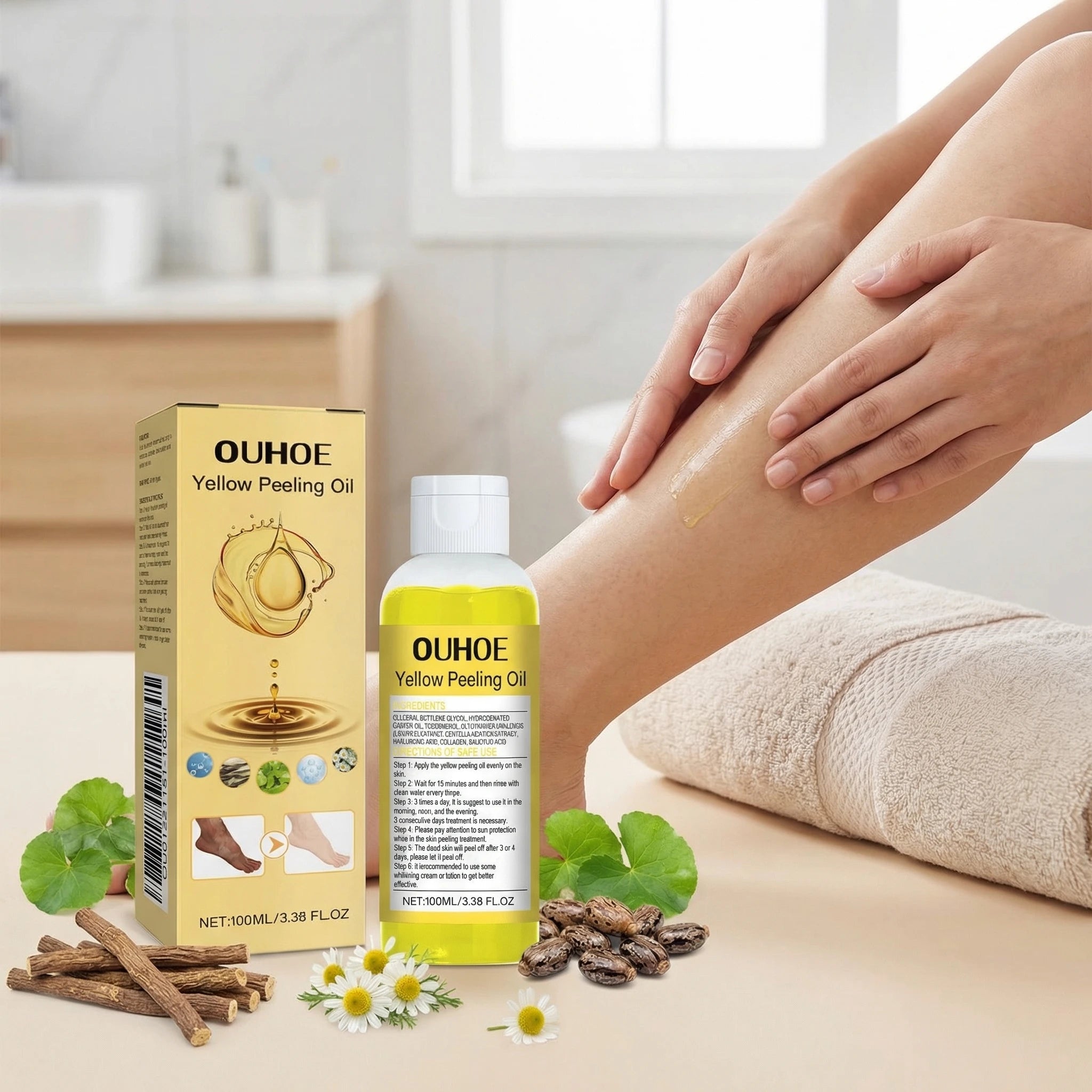100ML Body Exfoliating Oil Moisturizing Gentle Remove Dead Skin Improve Smoothness Brightening Skin Tone Body Peeling Oil Oasis Select