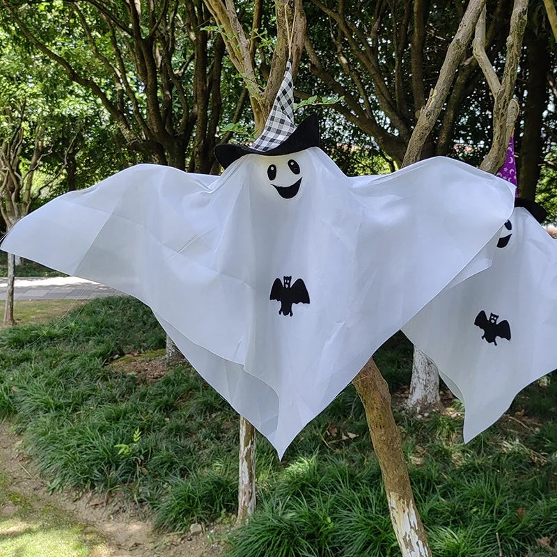 Shengxin Ghost Festival Outdoor Decorative Items Bat Pendants White Cute Floating Ghosts halloween Oasis Select