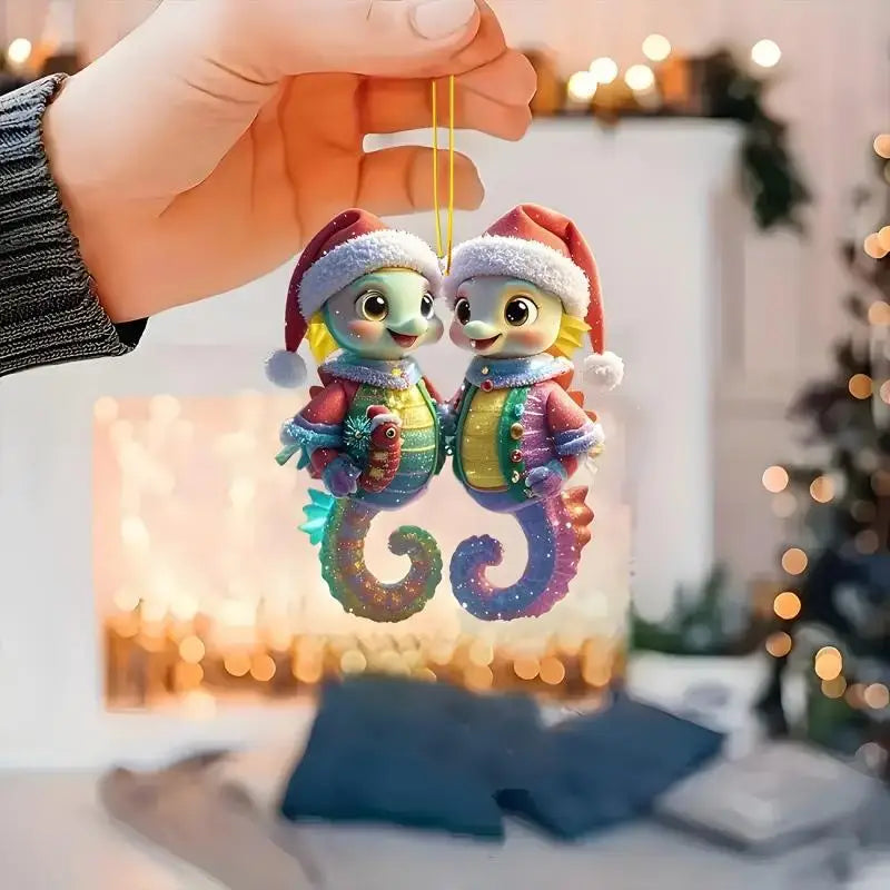 Acrylic Christmas Tree Hanging Ornament | 2D Flat Xmas Pendant