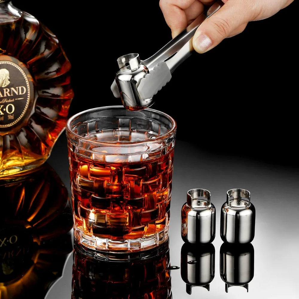 Stainless Steel Ice Cubes Whiskeygas Cylinders Ice Cube Cooler Reusable Whisky Ice Stone Whisky Rocks Bar Wine Cooler Oasis Select