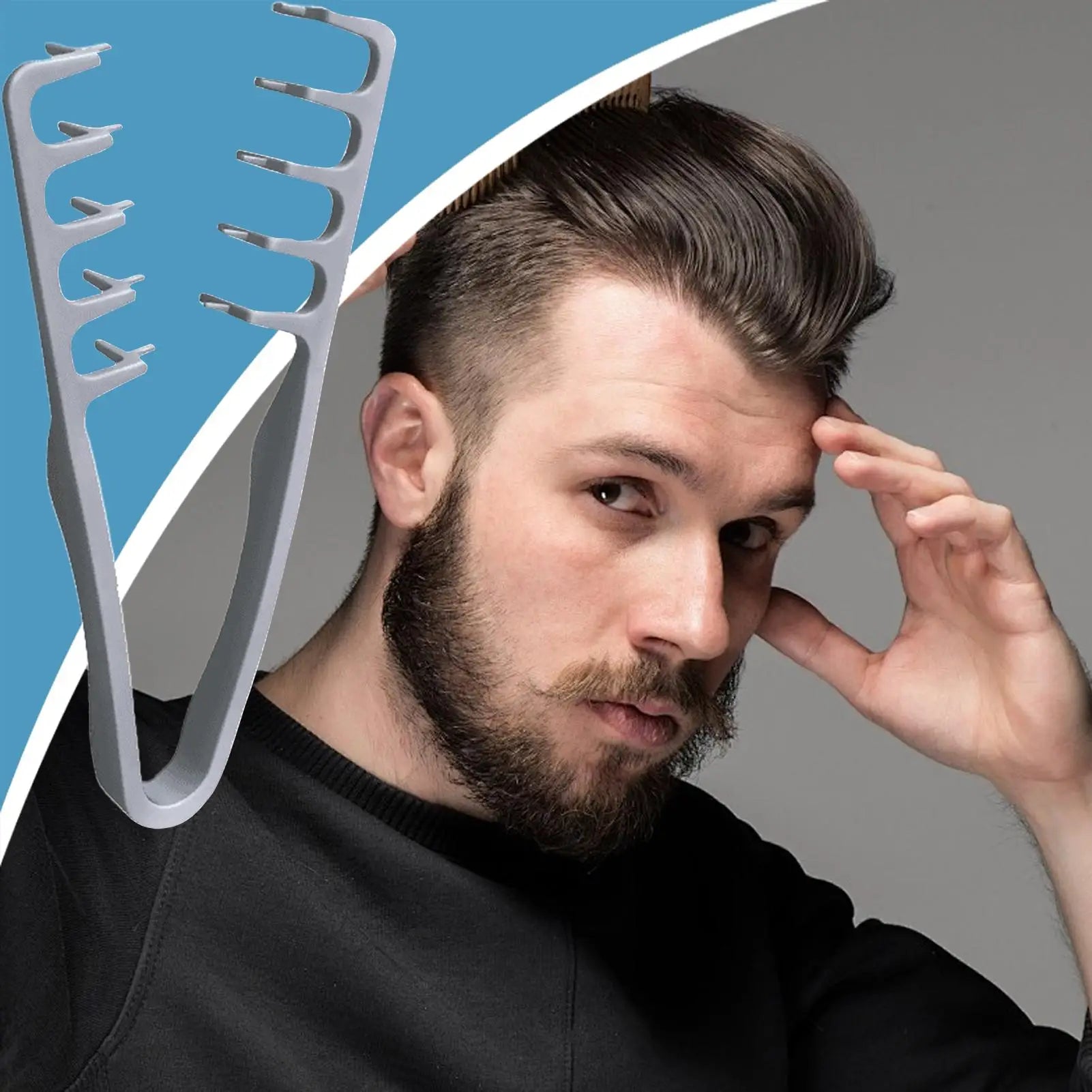 Texture Comb Wide Tooth Comb for Wet Hair Styling Volumizing Tool for Volume and Grooming Accessory Seam Covering Bangs Oasis Select