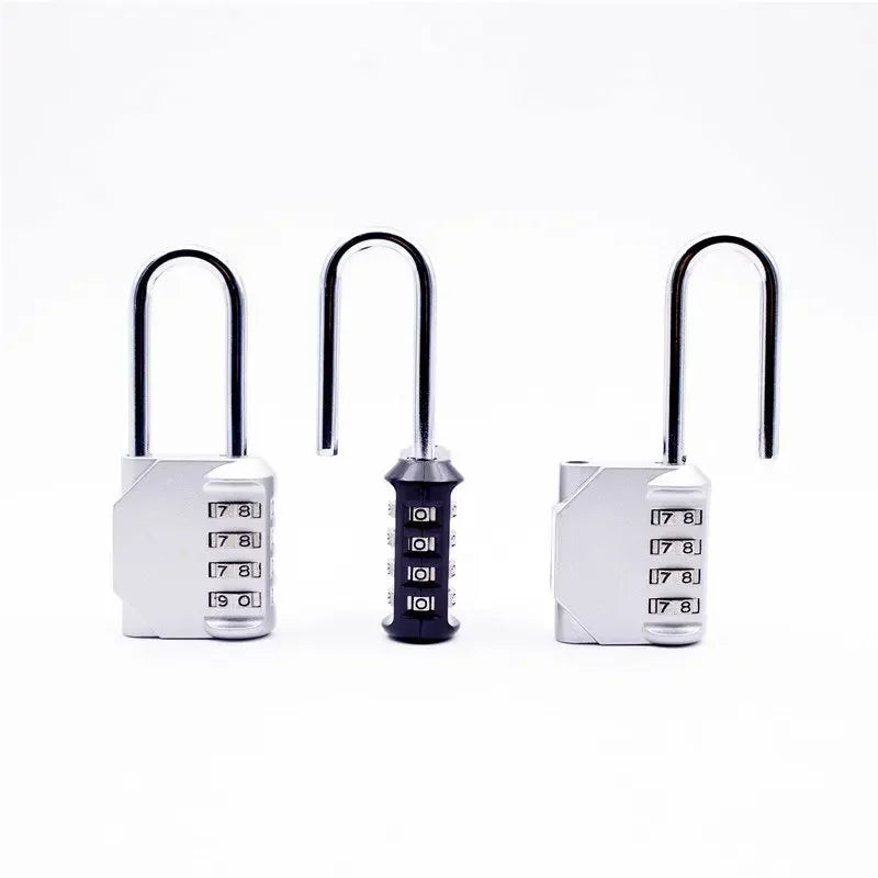 Combination Padlock Outdoor 4 Digit Long Shackle Waterproof Password Padlock Pad Lock For School Locker Gym Locker Fence Gate Oasis Select