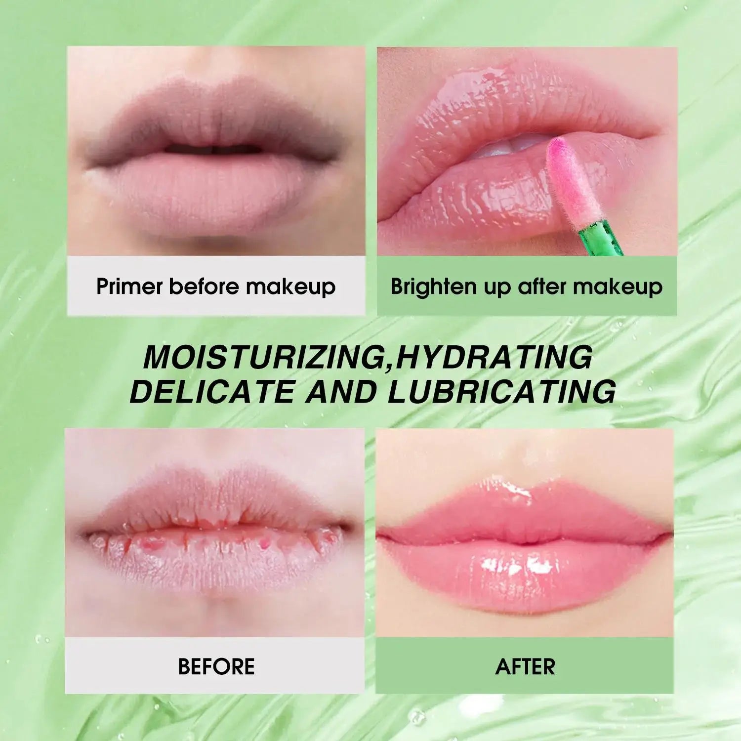 Aloe Vera Lip Gloss Strawberry Flavored Color Changing Moisturizing Lip Oil Long Lasting Shine Glaze for Lips Care Oasis Select
