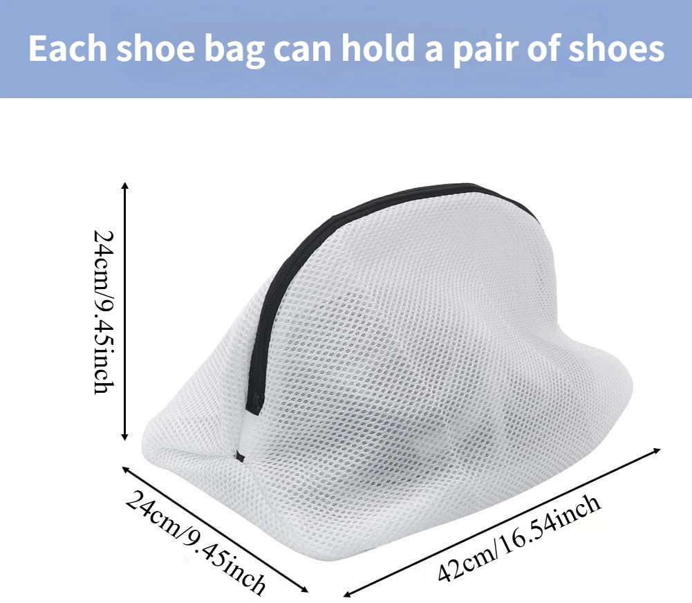 1/2/4 PCS Machine Washable Shoe Bag Anti-Deformation Laundry Mesh for Sneakers Protects Shoes Washer Compact Travel Laundry Tool Oasis Select