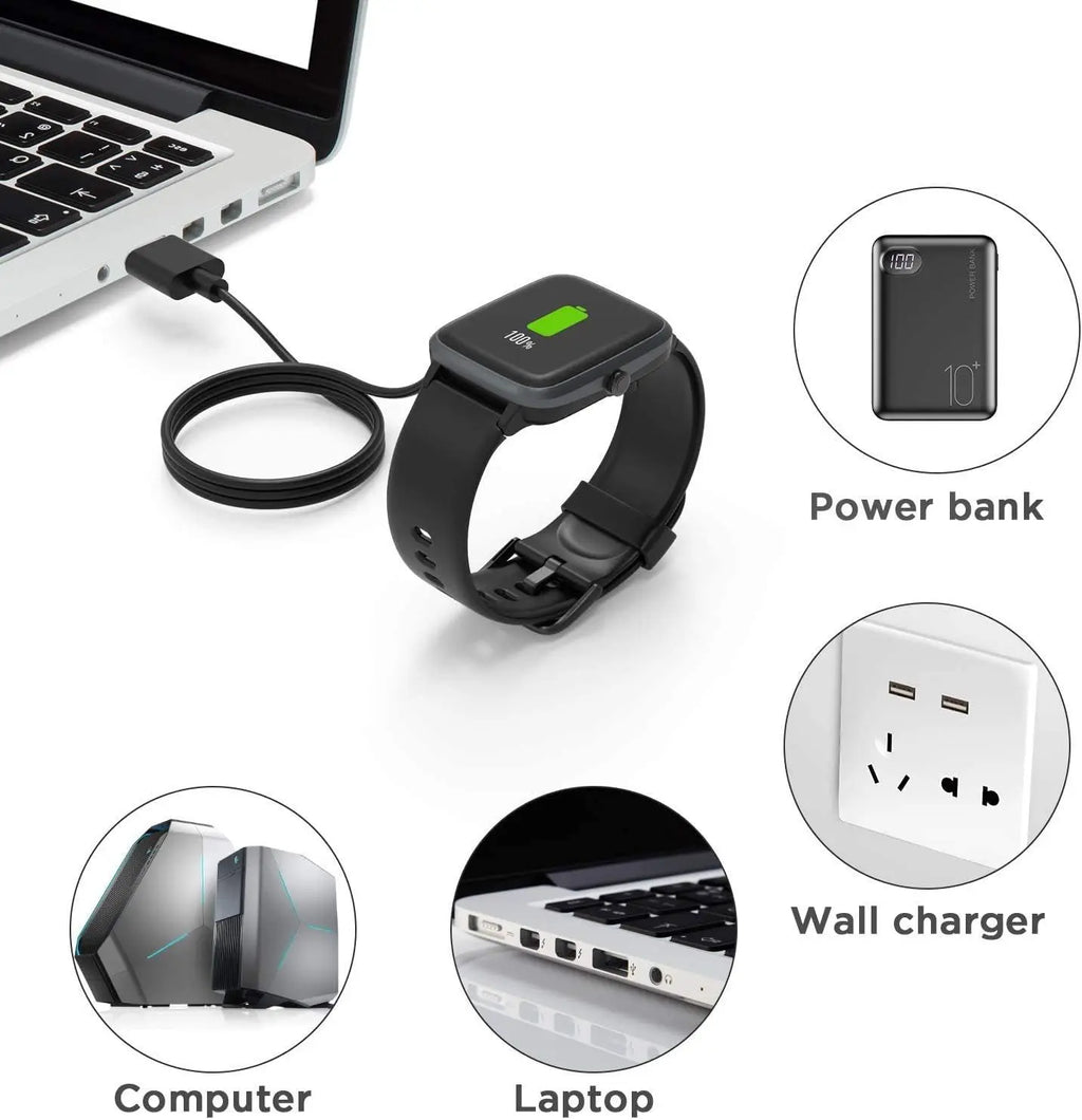 USB Charger Cable for Mibro GS Pro, A2, A3, T1, T2, C2, C3 & Lite Smartwatch Charger Cable Oasis Select