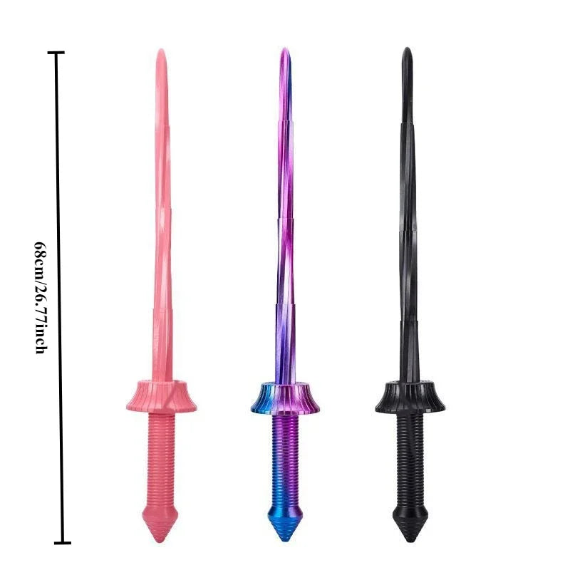 3D Printed Gravity Telescopic Sword Figurines Gravity Sword Creative Handmade Telescopic Toy Gift Model Art Trend Miniatures Oasis Select