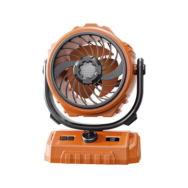 URGGU 6" Camping Fan | 100 Speeds, LED Light & Digital Display