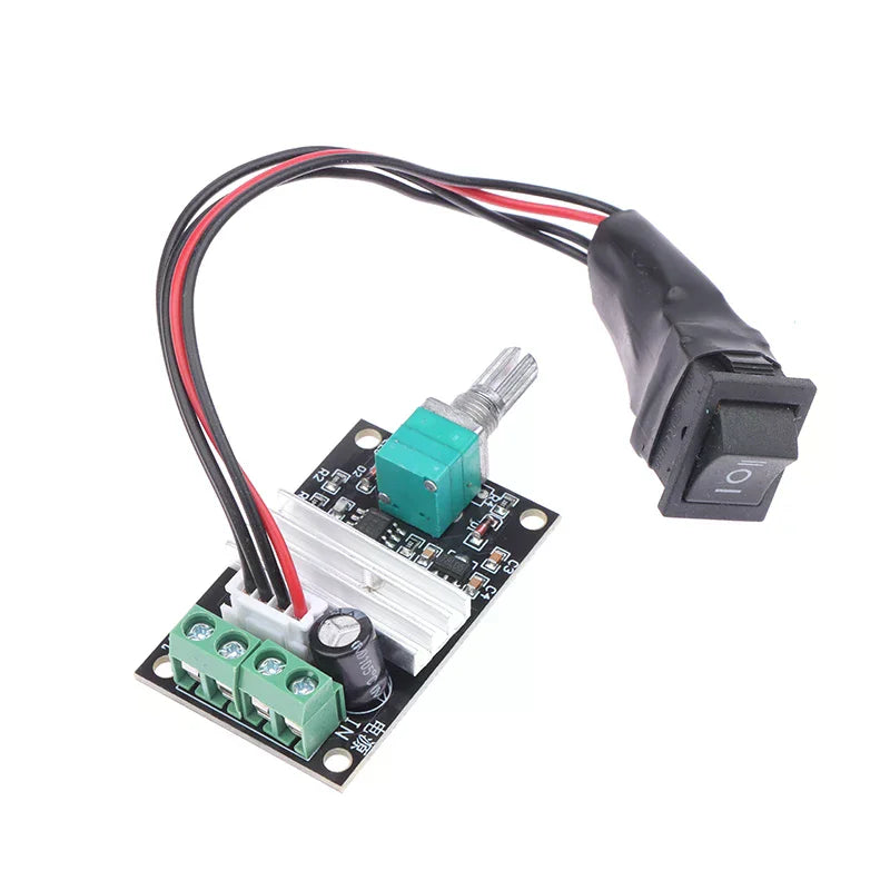 DC 6V 12V 24V 3A PWM Motor Speed Controller Adjustable Speed DC Motor Driver Forward Reverse Switch Oasis Select