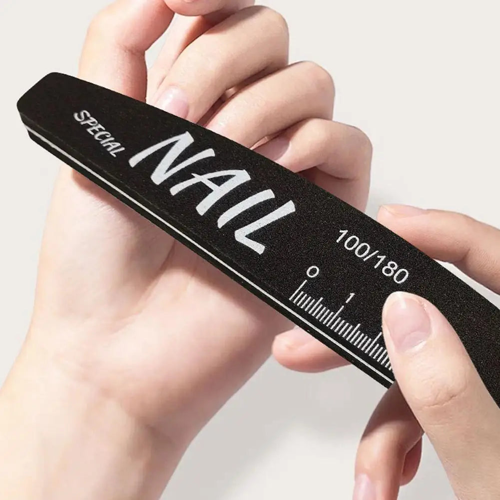 100/150/180/240 Grit Both Sides Nail Files with Scale Line & Reference Graphic, Nail Files for Natural Nails Nail Buffering Tool Oasis Select