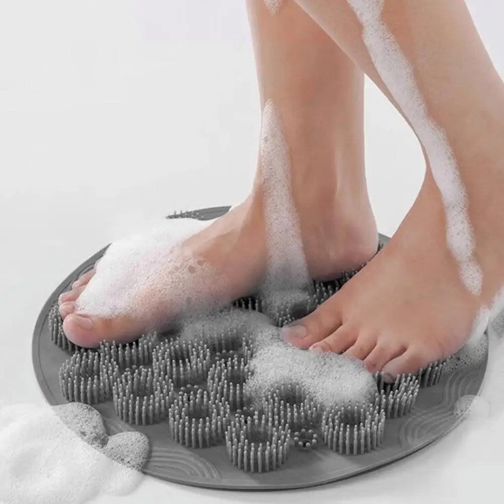 Silicone Shower Foot & Back Scrubber Mat with Suction Cup Bath Scrubber Mat Oasis Select