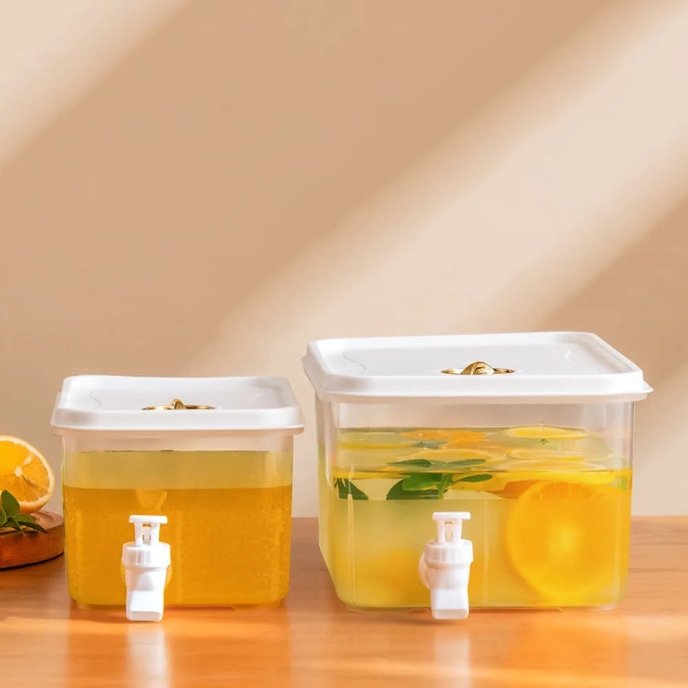 3/5L Cold Water Bucket with Spigot Summer Water Dispenser Large Capacity Refrigerator Beverage Dispenser for Home Kitchen Office Oasis Select