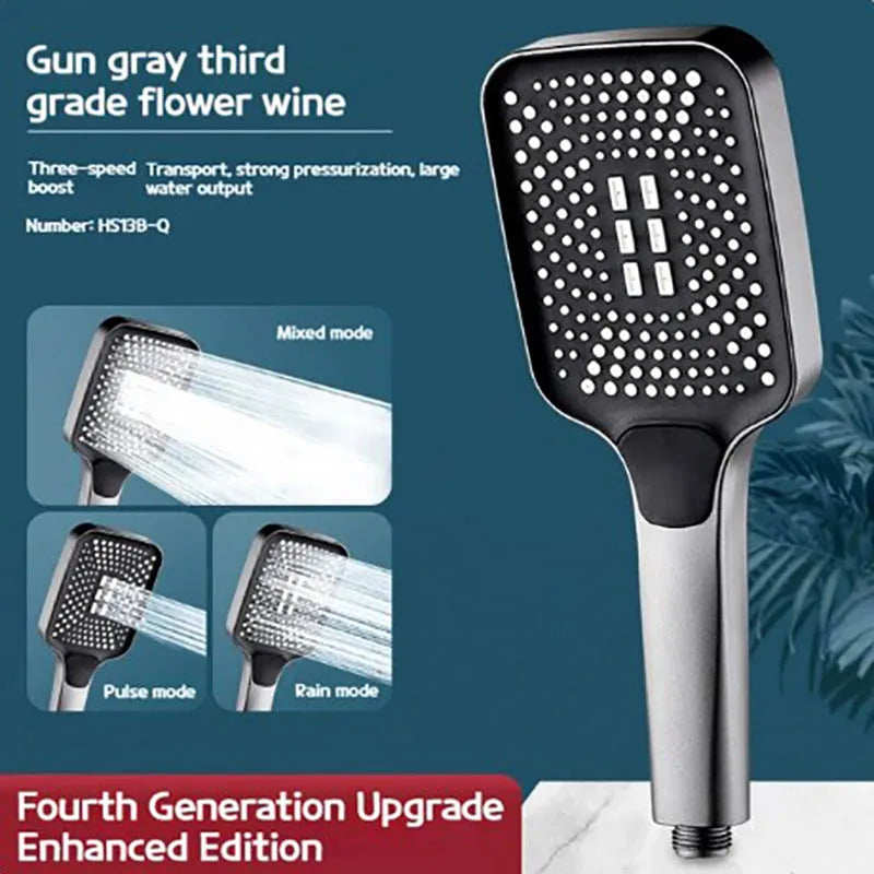 Adjustable Shower Head 3 Mode Rainfall Shower Large Flow Showerhead High Pressure Water Saving Shower Mixer Bathroom Accessories Oasis Select