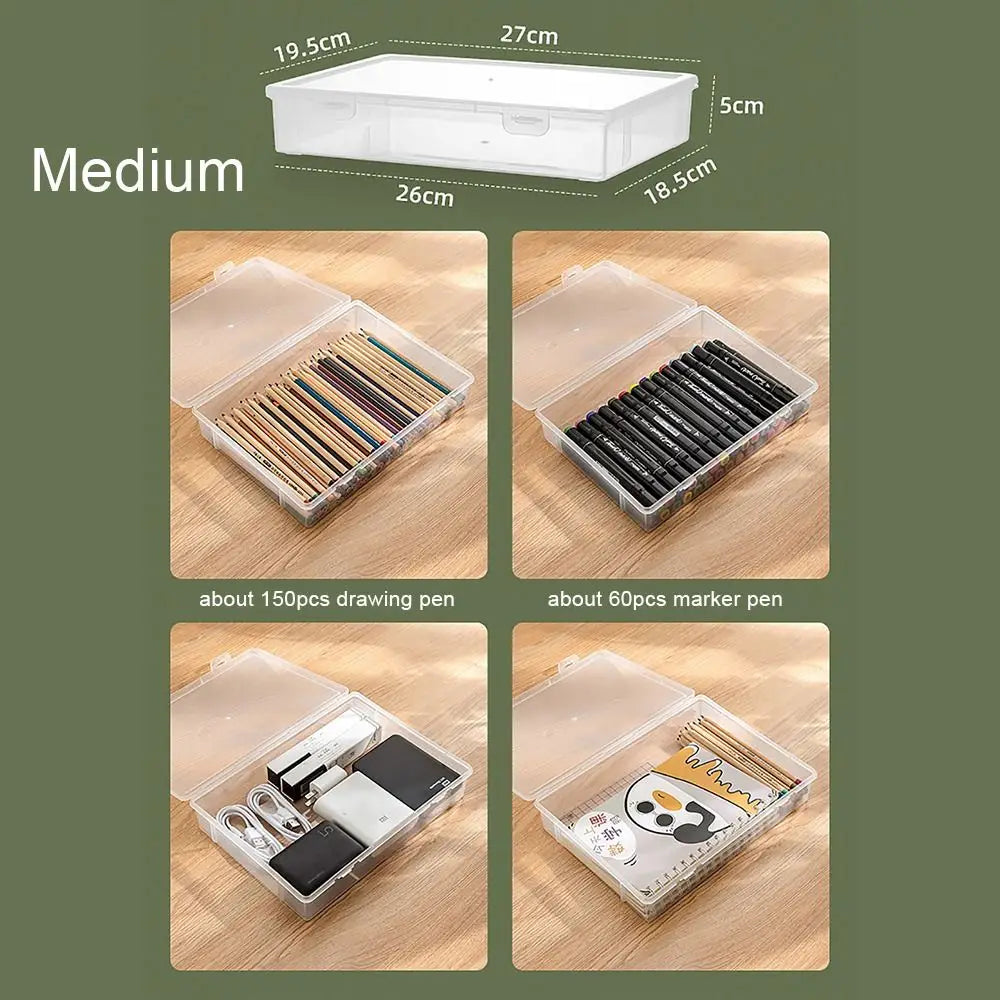 1Pcs School Home Office Supplies Document Storage Container Multifunctional Transparent A4 A5 File Organizer Plastic Oasis Select