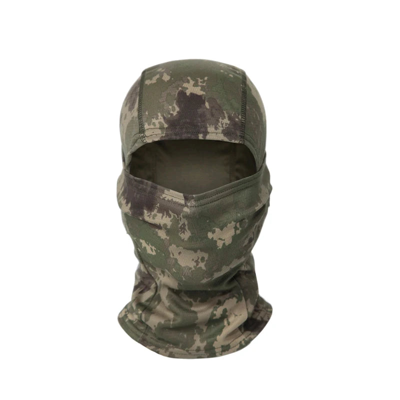 Camouflage Balaclava Hat Cycling Full Face Mask Outdoor Sports Hunting Hiking Ski Mask Motorcycle Helmet Inner Cap Oasis Select Ruins Green