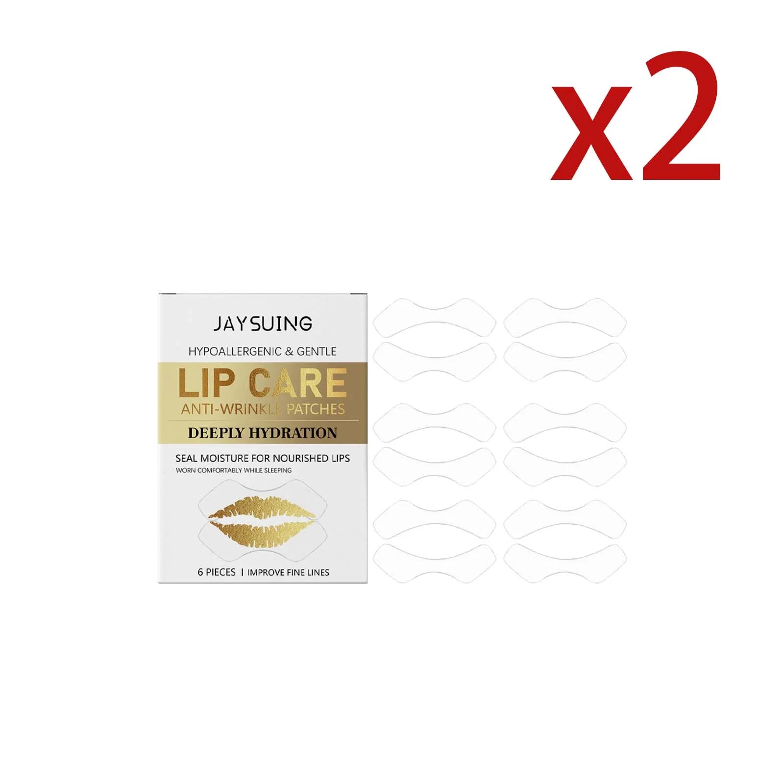Hyaluronic Acid Nourishing Lip Mask Improve Fine Lines Reduce Dead Skin Long-Lasting Hydration Gentlees Dudu Lip Care Patches Oasis Select 2x6 PCS 6PCS