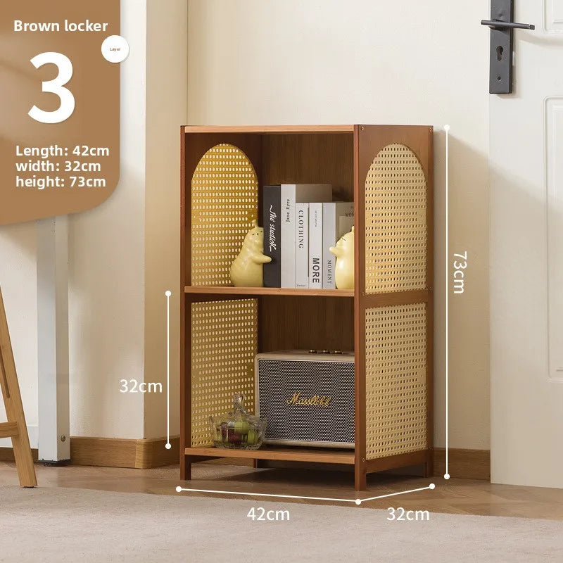 Bookcase Integrated Against Wall Student Household Bookshelf