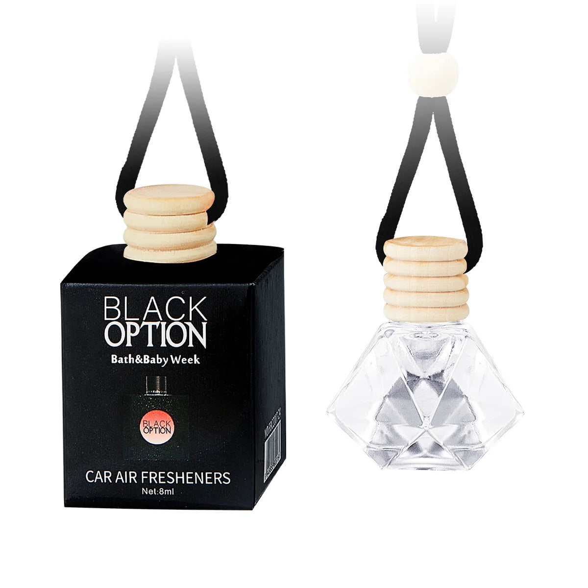 Perfume Bottle Car Air Freshener – Long-Lasting Scent Car Air Freshener Oasis Select BLACK OPTION