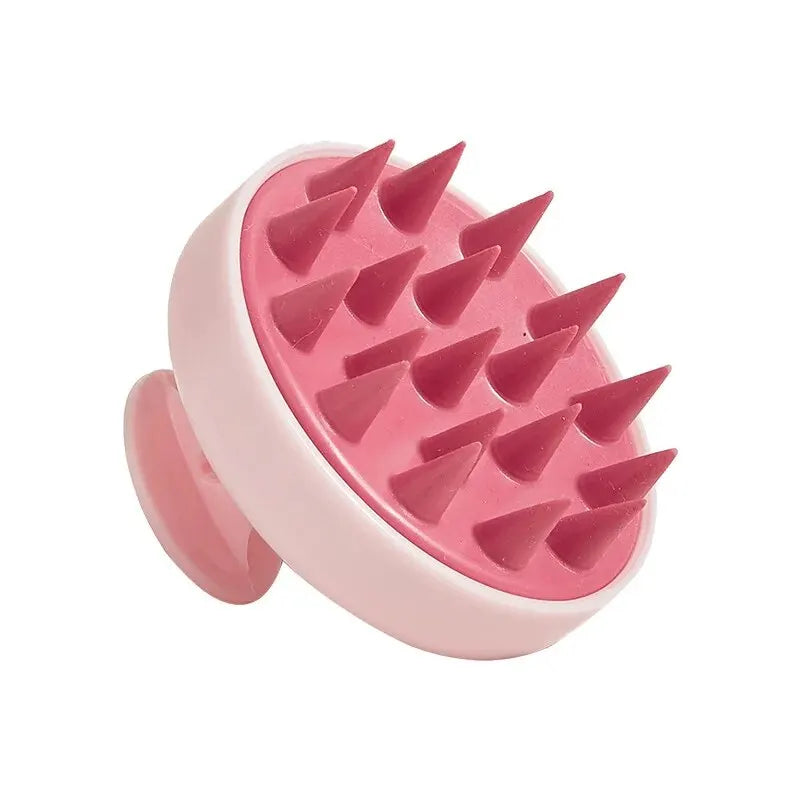 Silicone Shampoo Brush Head Scalp Massage Comb Hair Washing Comb Body Massage Brush Bath Shower Brush Salon Hairdressing Tool Oasis Select 266-Pink