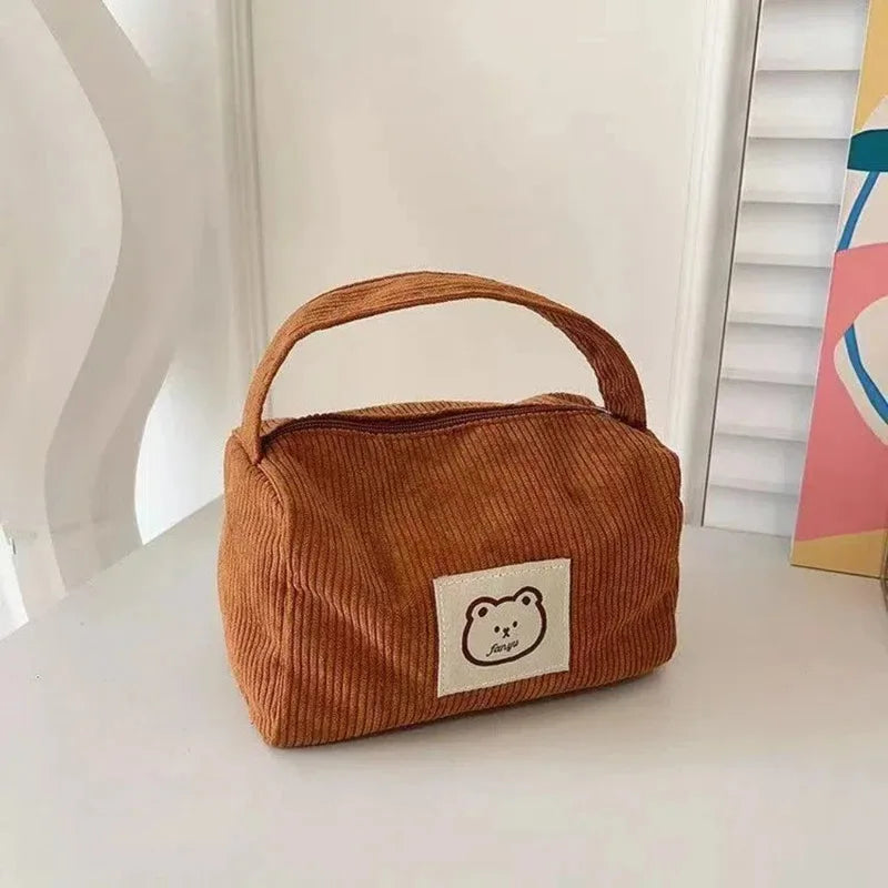 Women's Cosmetic Bags Plush Cute Summer Fashion Large Soft Comfortable Handbag With Handle Oasis Select