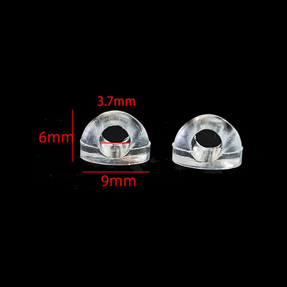100pcs Clear Hair Rope Setting Buckles Clasp Hair Tie Base Setting Findings for Women DIY Tie Bow Jewelry Accessories Making Oasis Select White 6x9mm 1