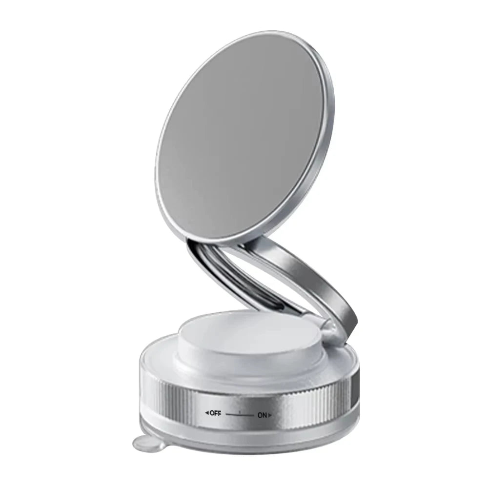 360 Adjustable Vacuum Magnetic Phones Holder Suction Cup Phone Mount for Magsafe Portable Cell Phone Holder for Cars Makeup Gym Oasis Select white