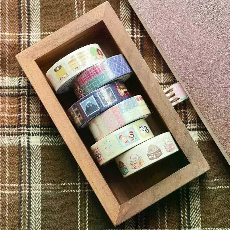 Japanese Style Cartoon Washi Tape Sticke INS Aesthetic Paper Tape DIY Handbook Scrapbooking Planner Aesthetic Masking Tape Oasis Select