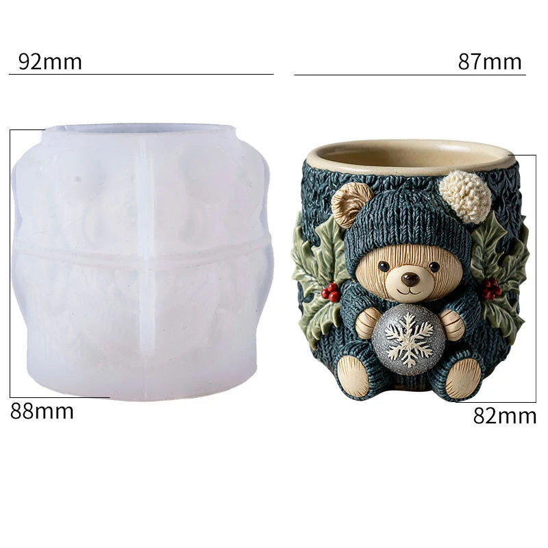 Resin Casting Mold Versatile Vase Mold Storage Container Mold Sweater-Wearing For Home Decor Storage Organization Plaster Oasis Select