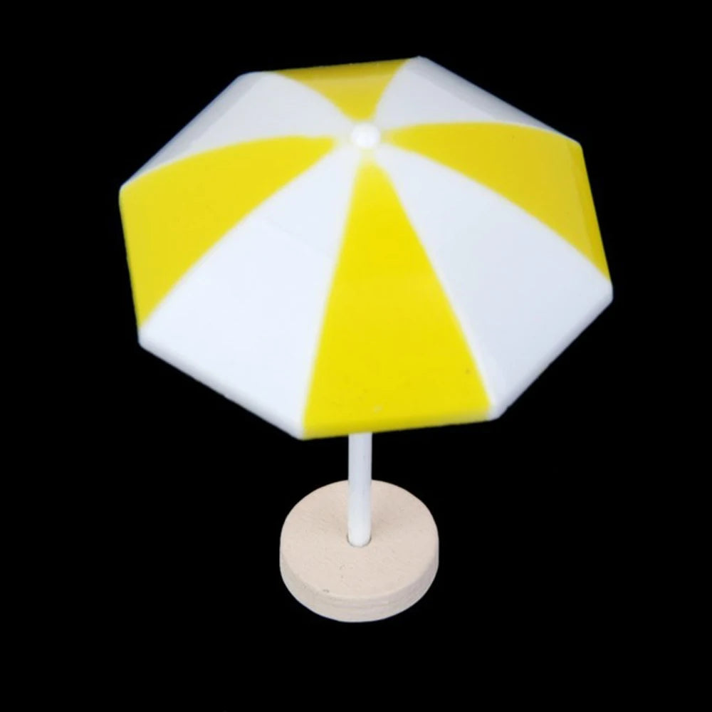 Ornaments Miniature Landscape Dollhouse Bonsai Decor Miniature Figurines Sun Umbrella Beach Seascape Decoration Micro Landscape Oasis Select yellow L