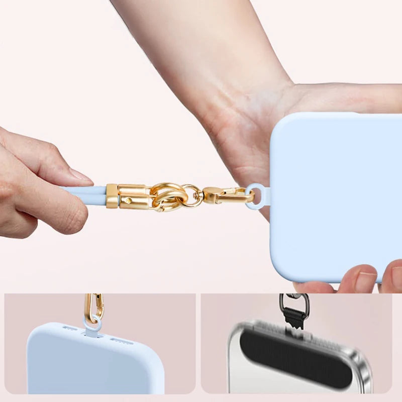 Adjustable Universal Silicone Wrist Strap Phone Case Women's Handheld Keychain Durable Outdoor Bapa Chain Portable USB Oasis Select