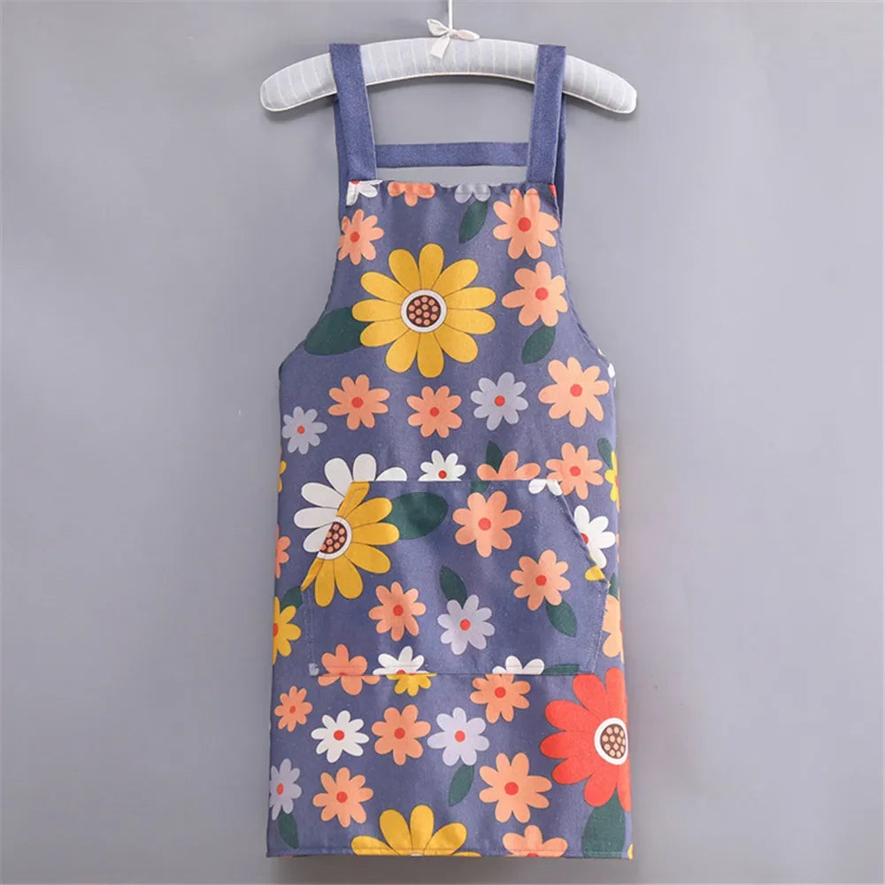 Aprons Fashion Cotton Fabric Waterproof Thickened Dirt Resistant
