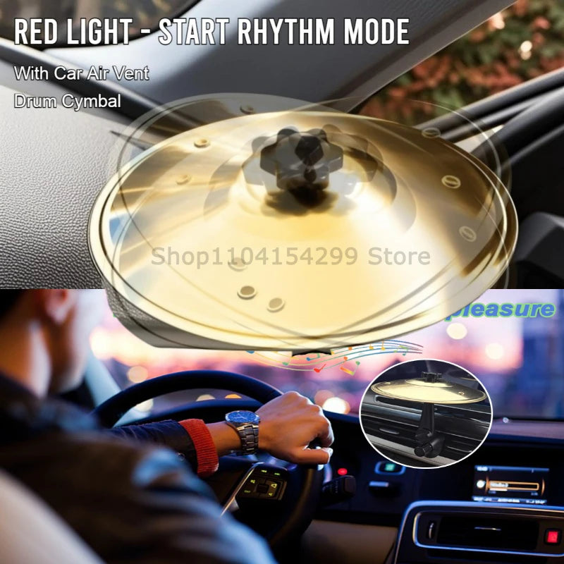 Musical Saucer Car Crash Cymbal Alloy Car Crash Drums Cymbal Air Vent Drum Mini Drum Easy To Install Clip-On Mini for Vent Oasis Select