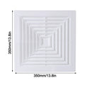Square Air Vent Grille White Plastic Ventilation Cover with Flaps