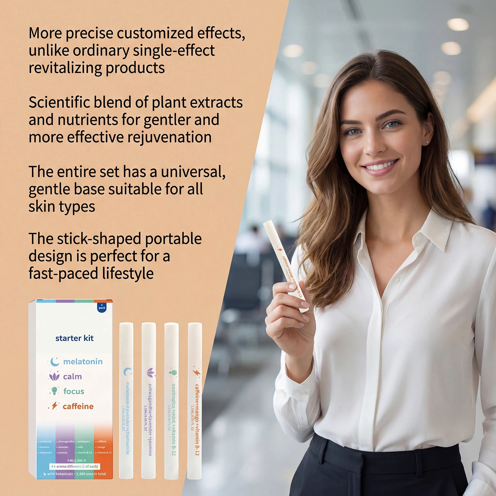 Herbal Nasal Care Stick Set Natural Essential Oil Formula Portable Daily Refreshing Moisturizing Soothing Comfort Travel Oasis Select