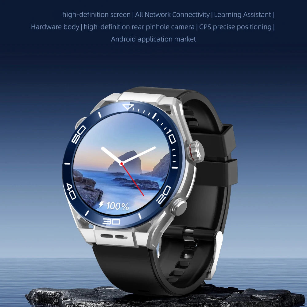 1.43" Smart Watch 4G Call APP Download HD Camera Health Smartwatch Accessible Chat GPS 700mah Battery Voice Assistant Sim Card Oasis Select