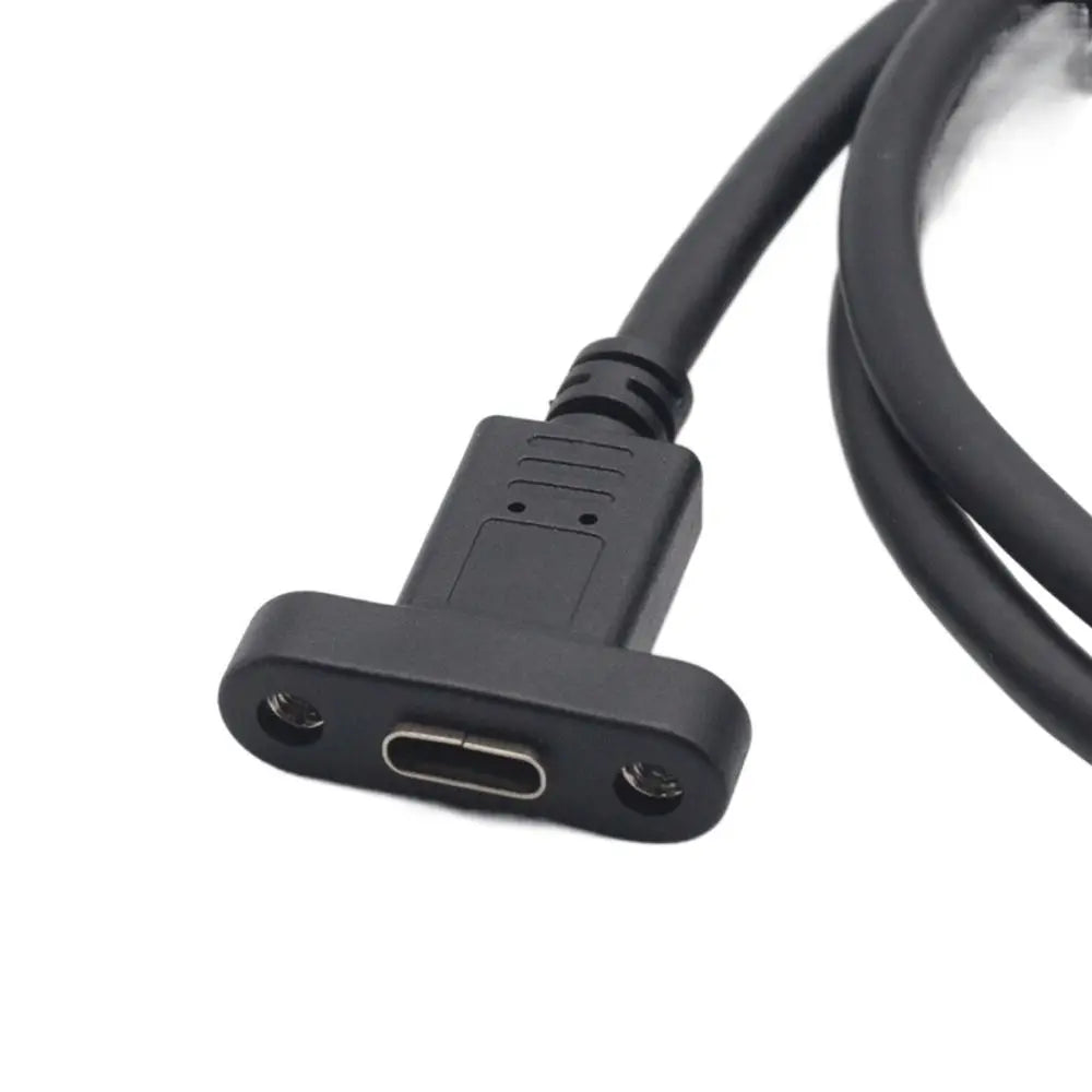Panel Mount USB3.1 With Screw Hole USB-C Extension Line Lock Connector Cable USB-C Male To Female Cable Type C Extension Cable Oasis Select