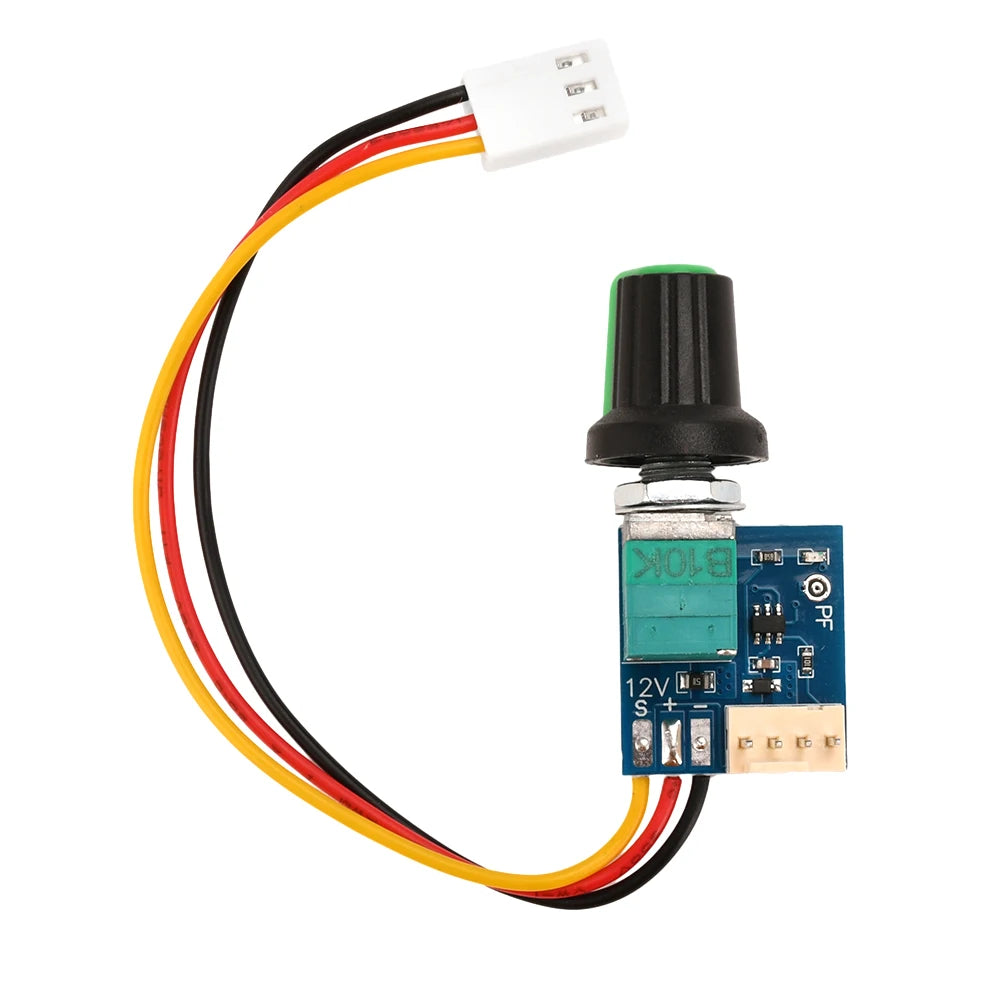 DC 5-12V Manual 4-Wire PWM Fan Governor Module Switch Chassis Speed-Control Motor Noise-Reduction Controller Board Power Supply Oasis Select 3P plug