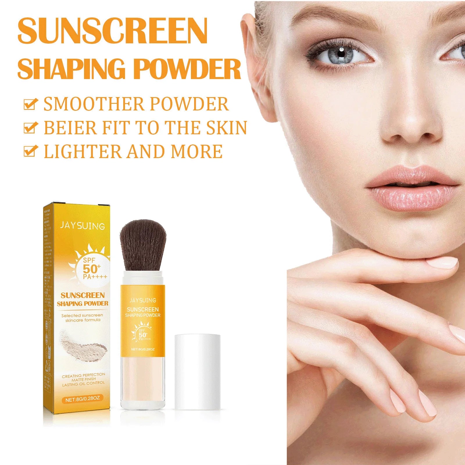 Jaysuing Sunscreen Loose Powder Lasting Oil Control Matte Texture Smooth Skins Lightweight Outdoor Spf50 Makeup Setting Powder Oasis Select