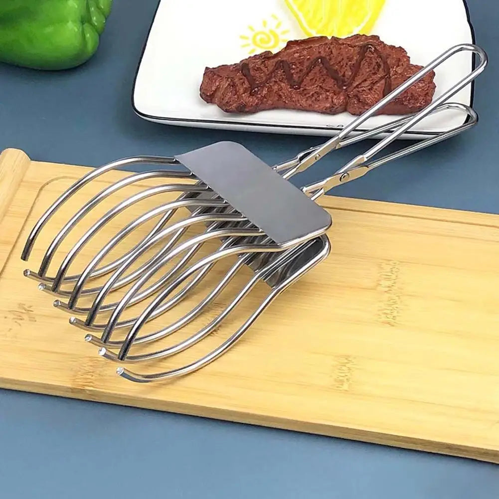 2026 New Stainless Steel Multi-function BBQ Clip Slicer Rustproof Portable Meat Ham Bread Cutter Kitchen Tool for Home Outdoor Oasis Select