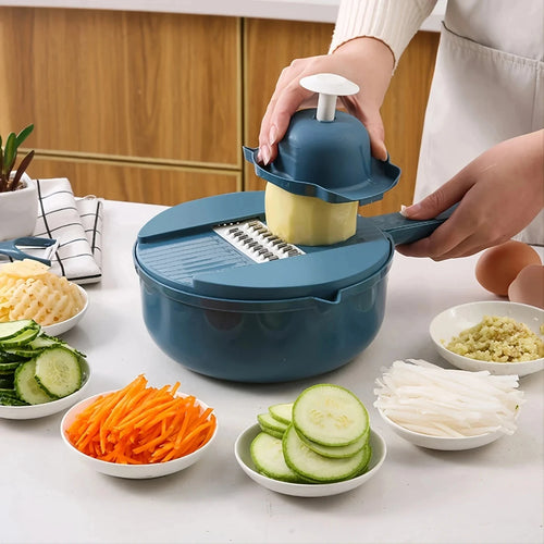 9 in 1 Vegetable Cutter Multi-Functional Potatoes Manually Cut Shred Slicer Grater Kitchenware Acceesories Tools Oasis Select
