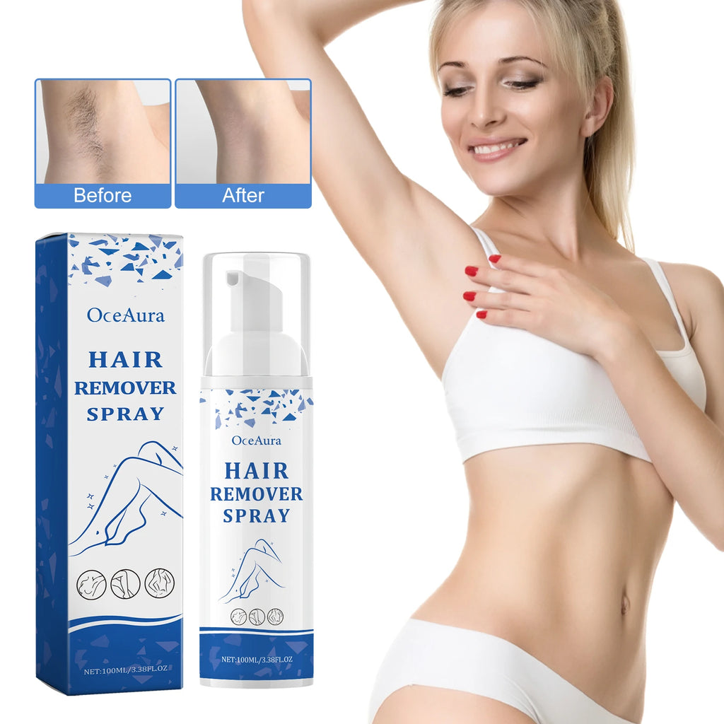 Body Hair Removal Spray Man Easy Permanent Hair Remover Clean Underarms Anti-Drying Prevent Black Spots Mild Depilatory Mousse Oasis Select