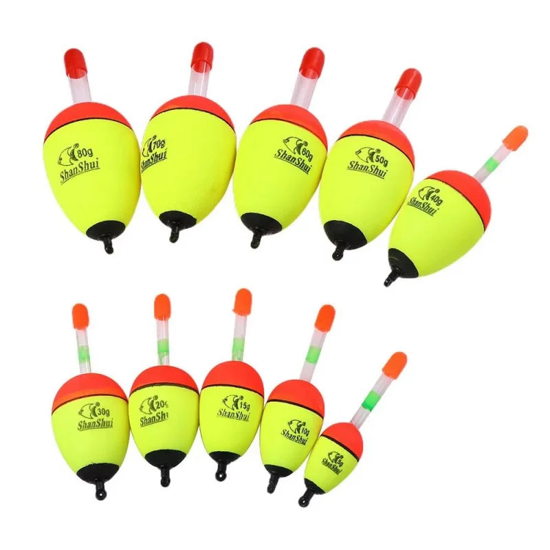 2/4/8Pcs EVA Float Fish Bait Luminous Rock Fishing Sea Fishing Foam Float Float Light Stick Fishing Float Fishing Bobber Oasis Select