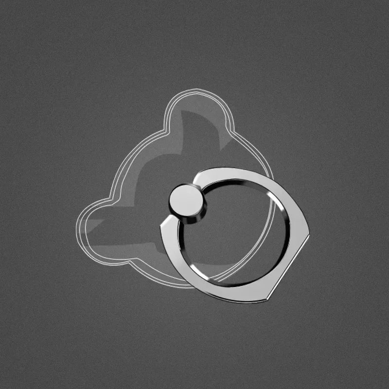 1/2/3Pcs Cell Phone Ring Holder Stand 360 ° Degree Rotation Clear Finger Grip Kickstand Compatible iPhones or Phone Case Oasis Select Bear