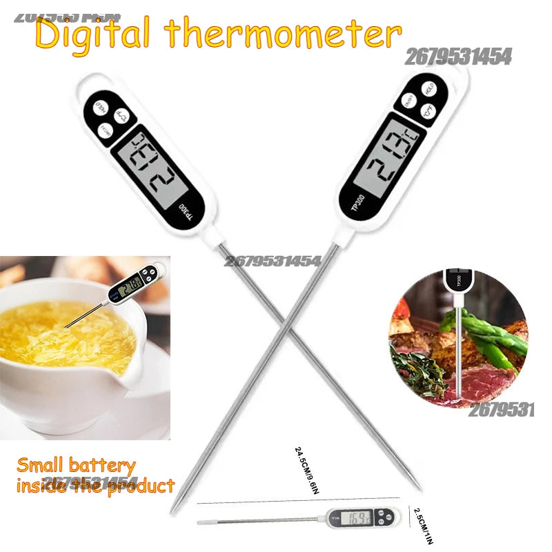 1/2pcs Digital Thermometer Digital Probe Meat/Milk Food Temperature Thermometer Kitchen Cooking Baking BBQ For Kitchen Oasis Select