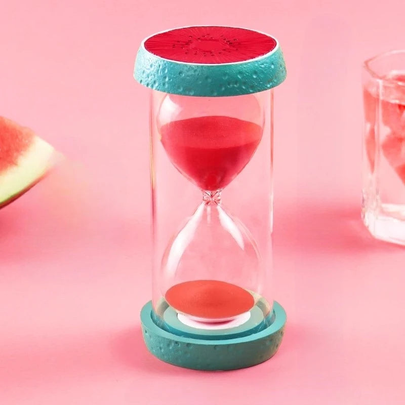 Hourglass Timer Child-resistant and Creative Birthday Gift Time: 30/60 Minutes Sand Flow Bottle Ornament Oasis Select watermelon 30min