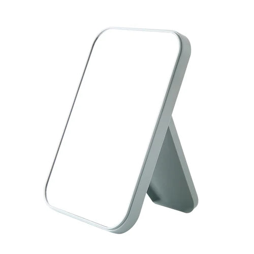 Desktop folding portable make-up mirror student dormitory desktop small mirror children's dressing mirror Oasis Select blue