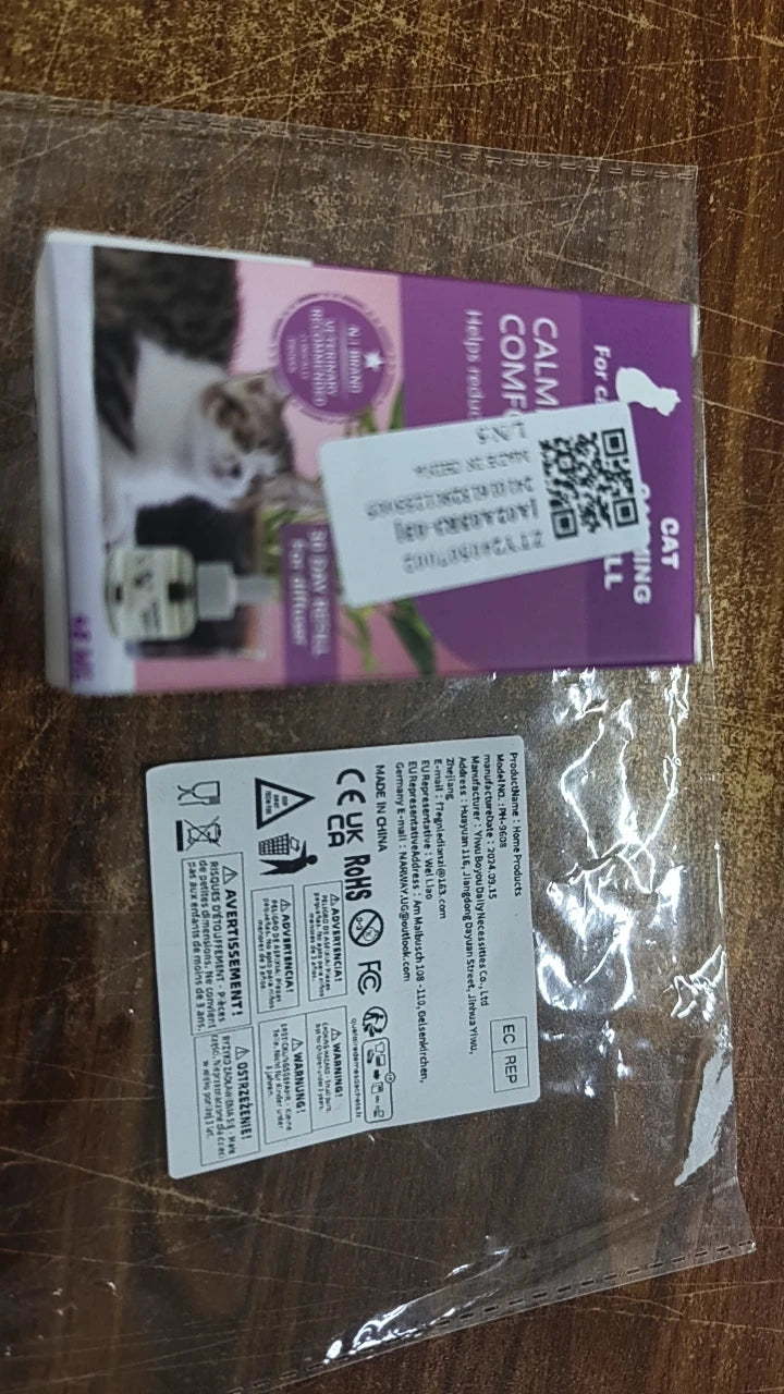 Cat Pheromone Plug-In Diffuser 48ml – Calming Stress Relief Cat Calming Diffuser Oasis Select