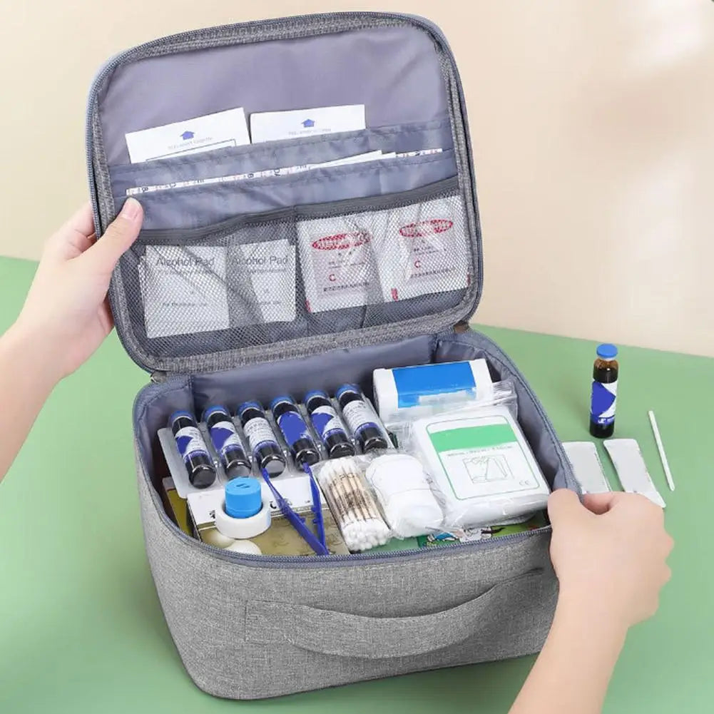 Portable First Aid Kit Bag – Travel Medicine Storage Organizer