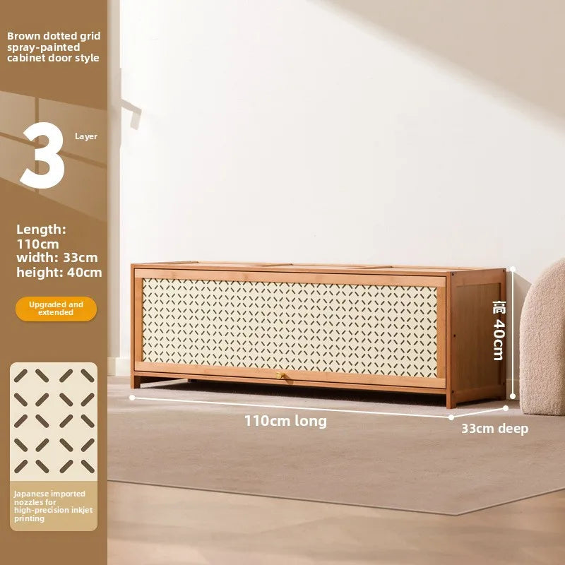 Shoe rack multi-layer household door indoor good-looking entrance dust-proof shoe cabinet rental house shoe rack Oasis Select Three layers 110