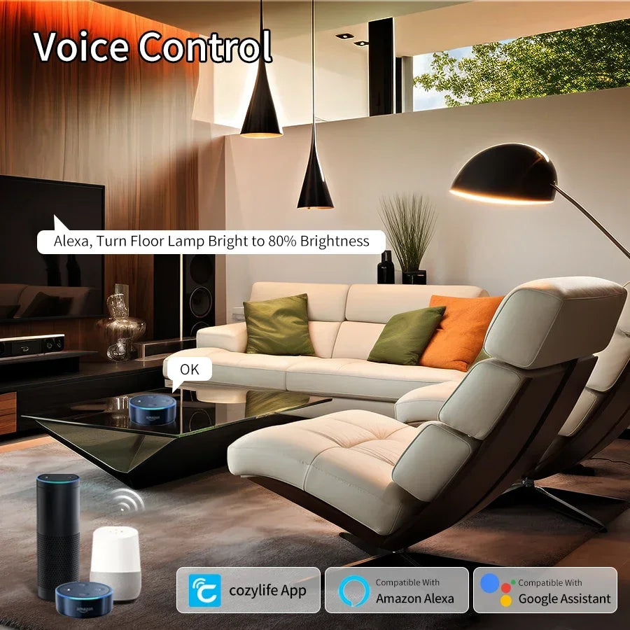 110V 220V E27 Cozylife WiFi Smart LED Light Bulbs 12W 15W 20W Dimmable LED Bulbs APP Vioce Control Works With Alexa Google Home Oasis Select